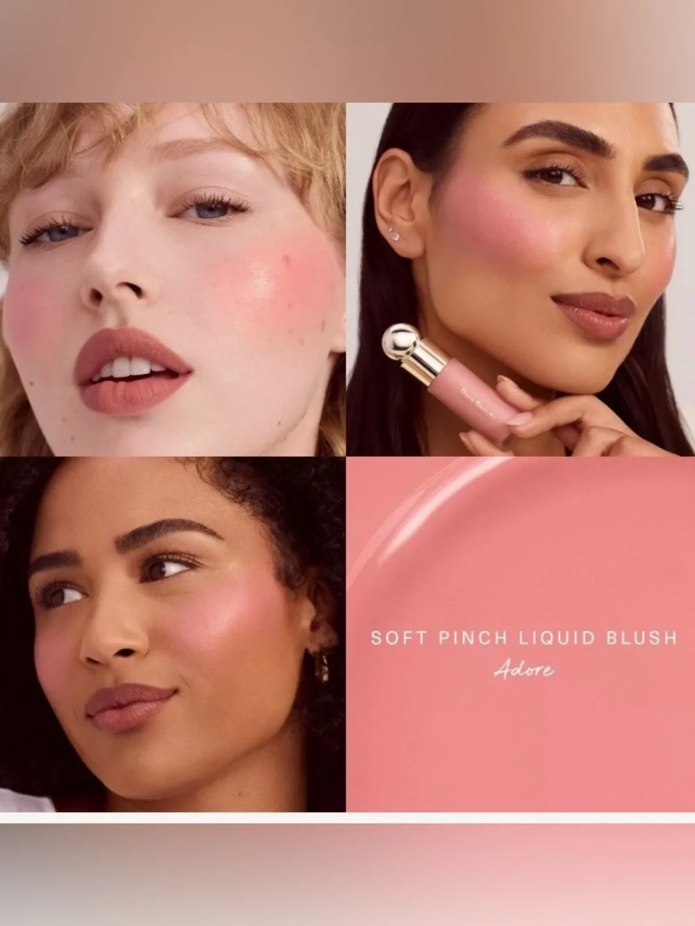 Rare Beauty Soft Pinch Liquid Blush — Adore (Bright Pink - Dewy)